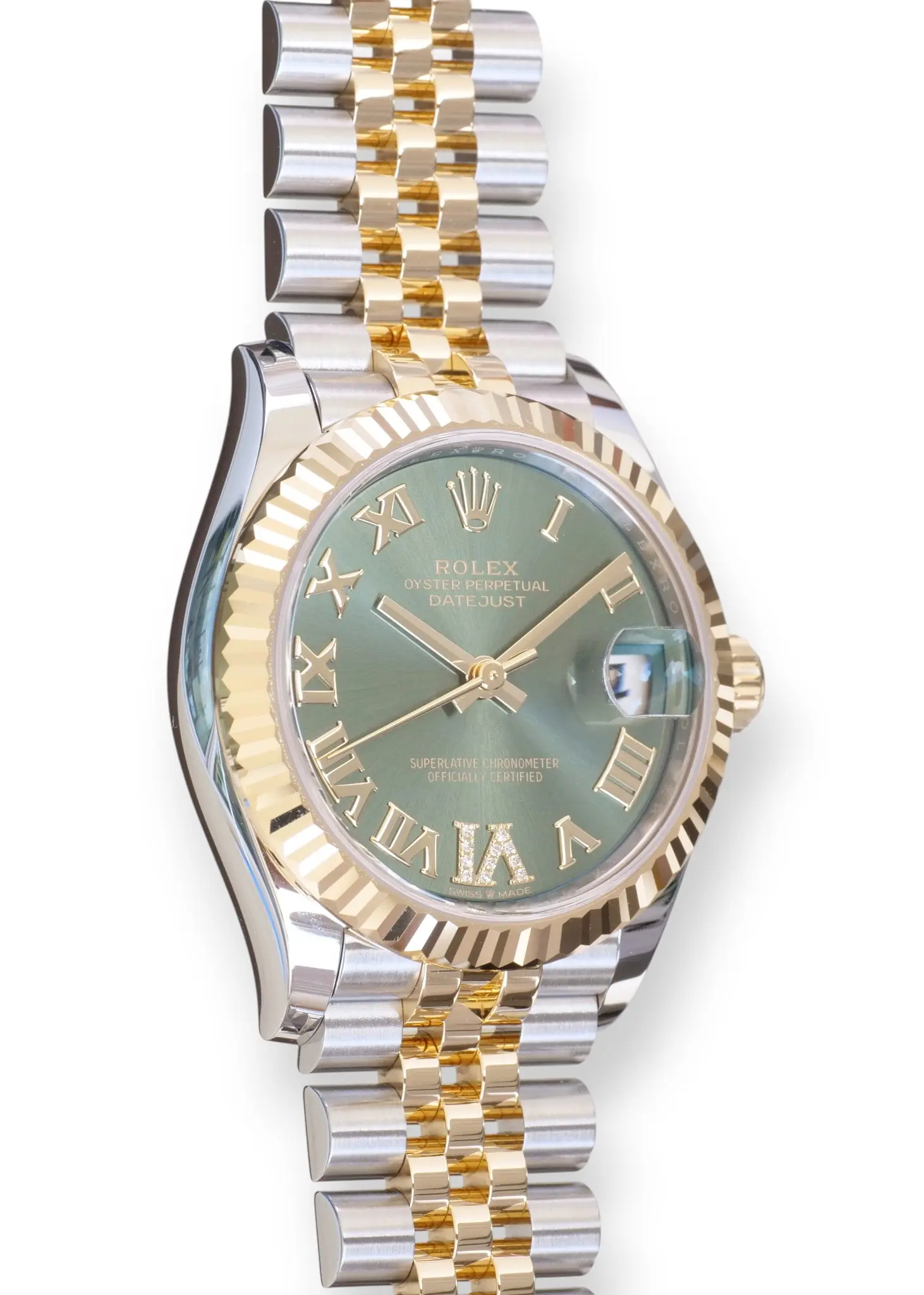 Rolex Datejust 31 Olive Green Dial Dialmond VI 278273 Brand New 2025 full set 2025 for sale at Calibre24 Luxury Watches Perth Australia