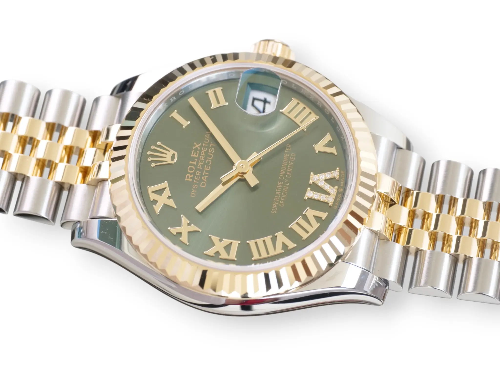 Rolex Datejust 31 Olive Green Dial Dialmond VI 278273 Brand New 2025 full set 2025 for sale at Calibre24 Luxury Watches Perth Australia