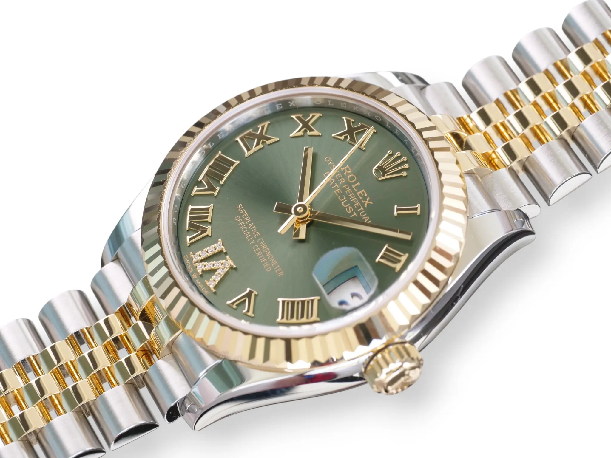 Rolex Datejust 31 Olive Green Dial Dialmond VI 278273 Brand New 2025 full set 2025 for sale at Calibre24 Luxury Watches Perth Australia
