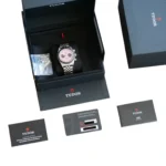 Tudor Black Bay Chrono Pink Dial Full Box set with papers at calibre24