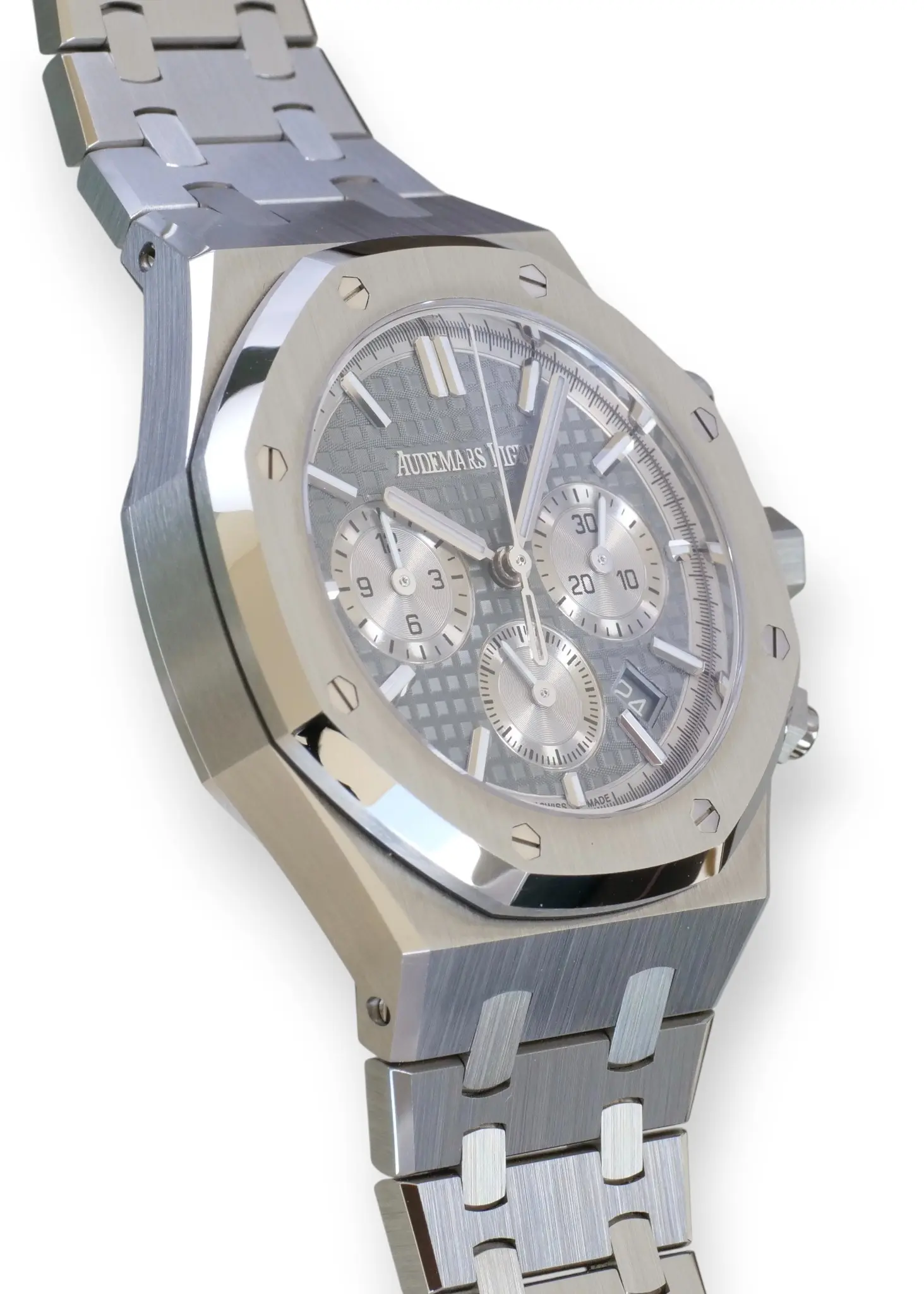 Audemars Piguet Royal Oak Chronograph 26715ST Mint Like New Condition 2024 full set with box and papers for sale at Calibre24 Luxury Watches Perth Australia