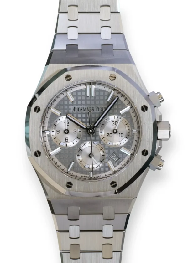 Audemars Piguet Royal Oak Chronograph 26715ST Mint Like New Condition 2024 full set with box and papers for sale at Calibre24 Luxury Watches Perth Australia