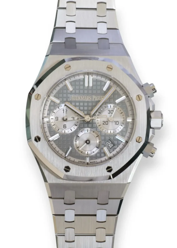 Audemars Piguet Royal Oak Chronograph 26715ST Mint Like New Condition 2024 full set with box and papers for sale at Calibre24 Luxury Watches Perth Australia