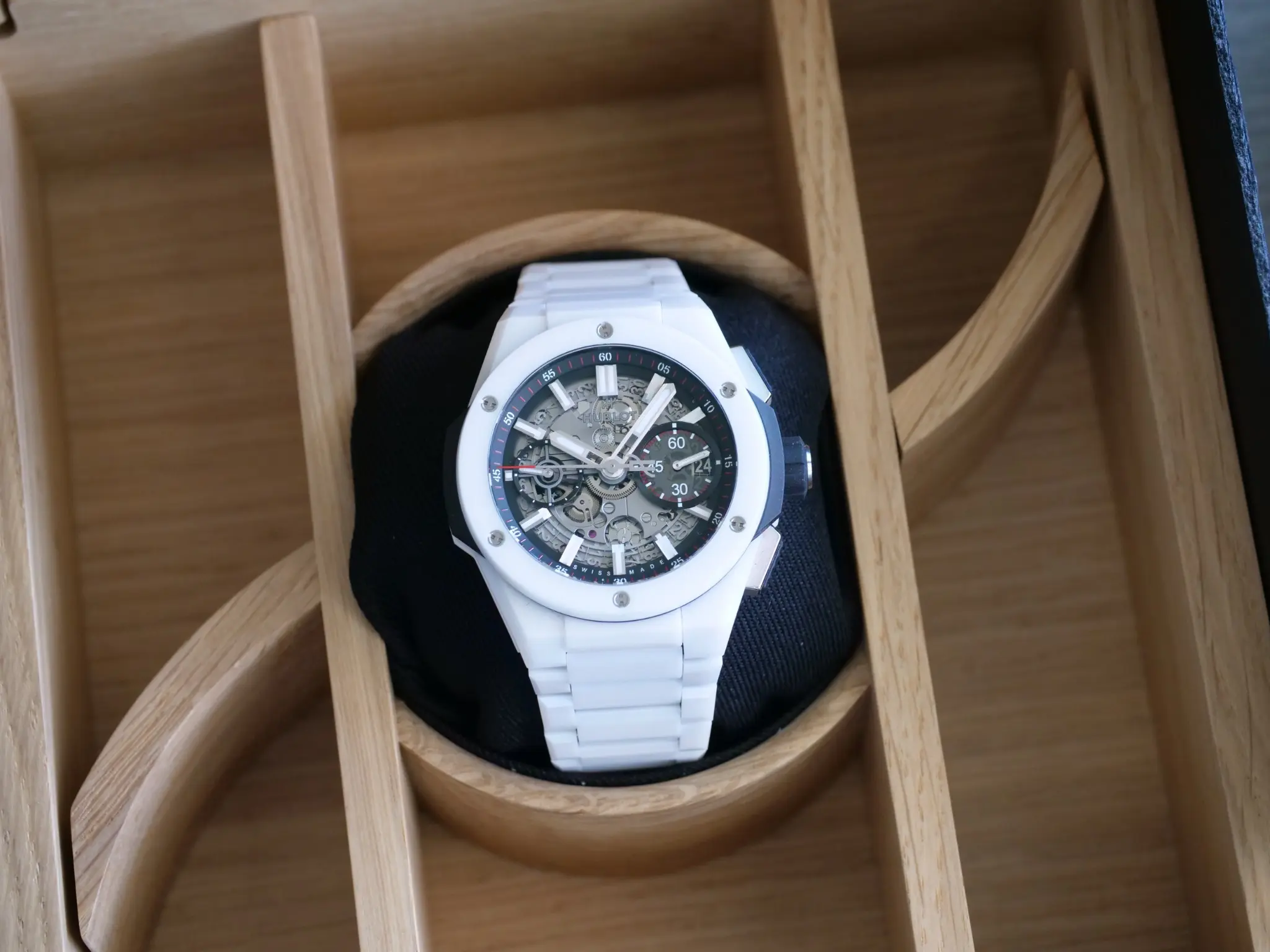 Hublot Big Bang Unico White Ceramic 42mm 2021 Brand New full set with box and papers for sale at Calibre24 Luxury Watches Perth Australia 13