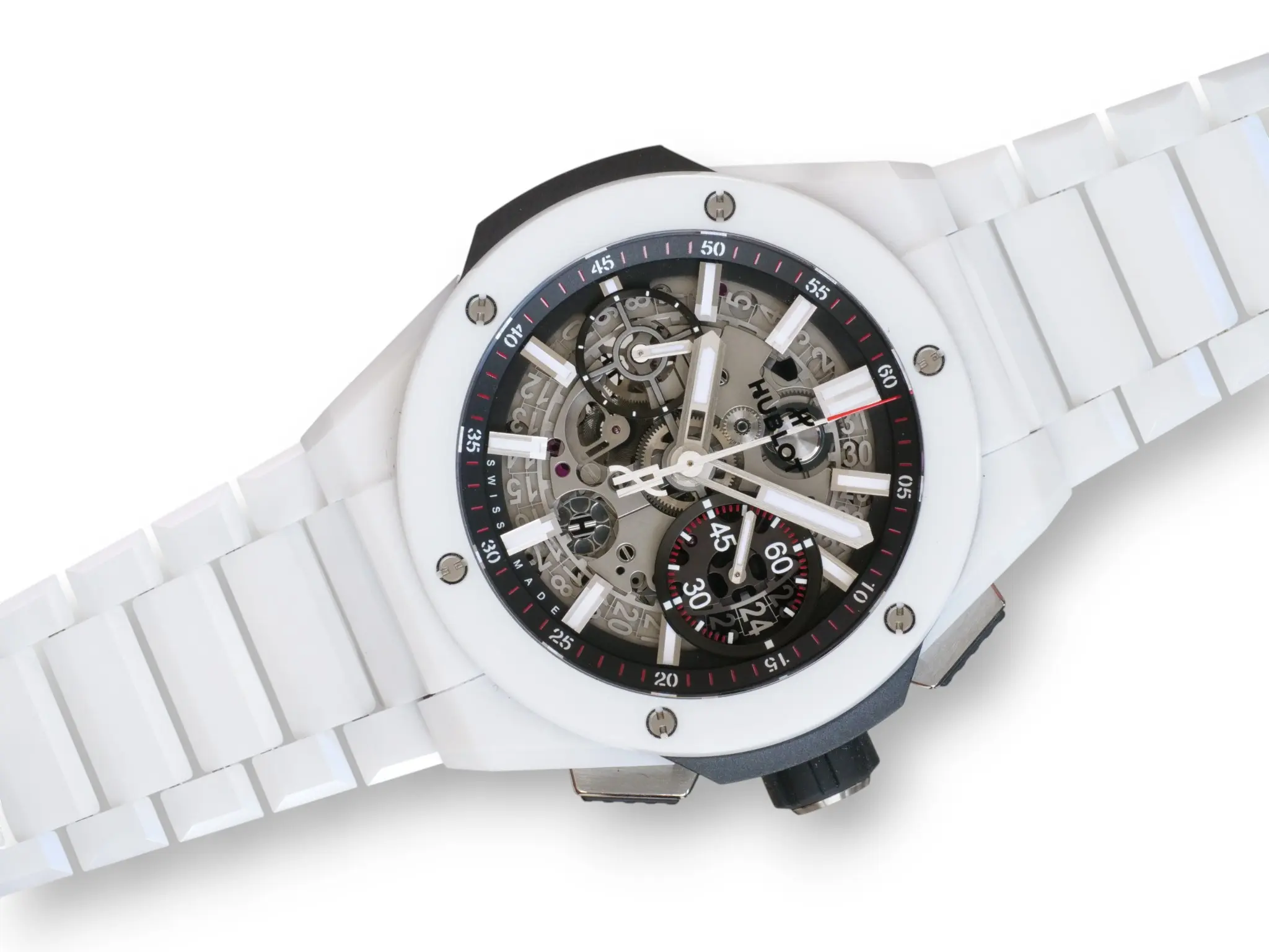 Hublot Big Bang Unico White Ceramic 42mm 2021 Brand New full set with box and papers for sale at Calibre24 Luxury Watches Perth Australia 13