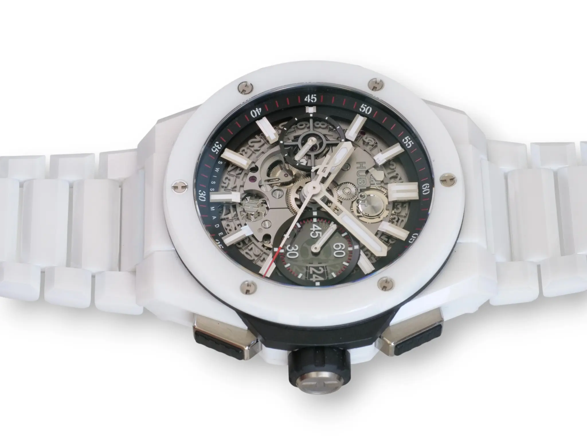 Hublot Big Bang Unico White Ceramic 42mm 2021 Brand New full set with box and papers for sale at Calibre24 Luxury Watches Perth Australia 13