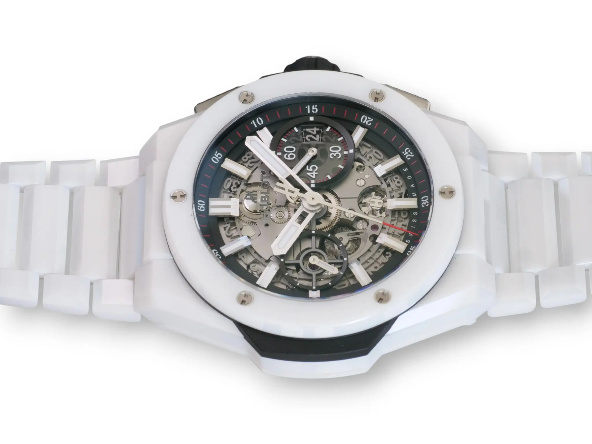 Hublot Big Bang Unico White Ceramic 42mm 2021 Brand New full set with box and papers for sale at Calibre24 Luxury Watches Perth Australia 13