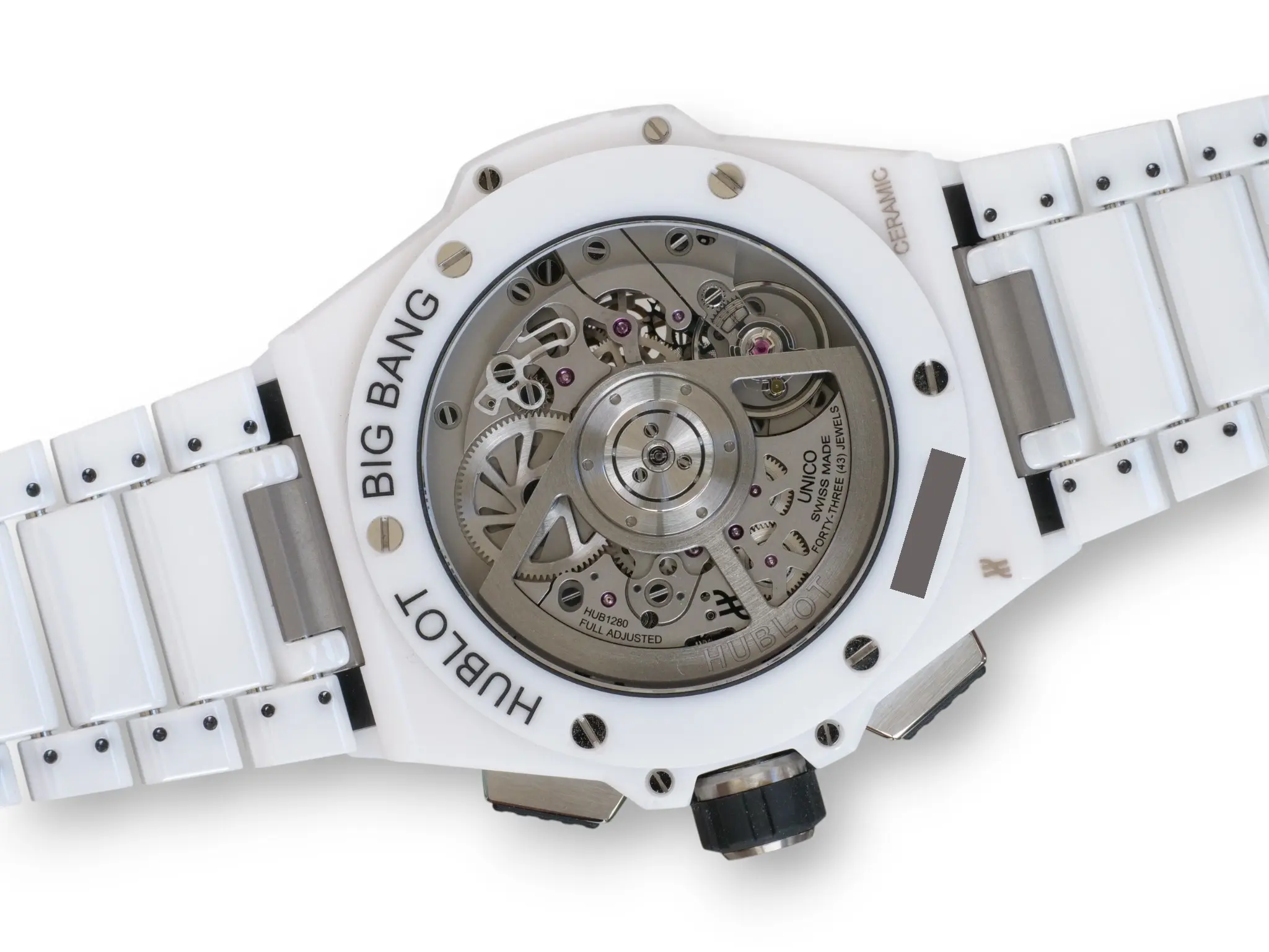 Hublot Big Bang Unico White Ceramic 42mm 2021 Brand New full set with box and papers for sale at Calibre24 Luxury Watches Perth Australia 13