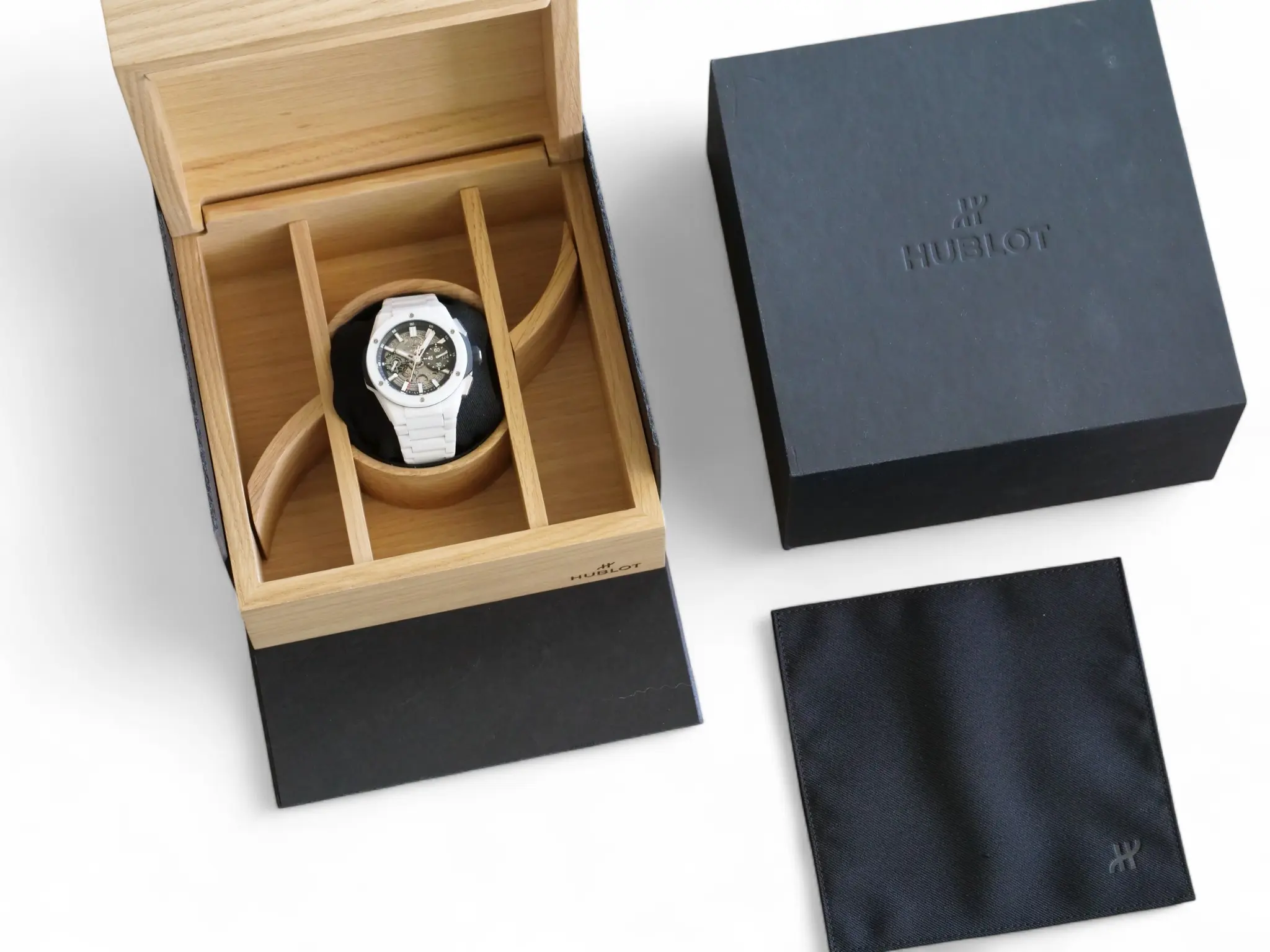 Hublot Big Bang Unico White Ceramic 42mm 2021 Brand New full set with box and papers for sale at Calibre24 Luxury Watches Perth Australia 13