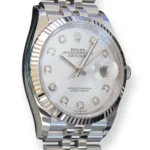Rolex Datejust 36 Mother Of Pearl Diamond Dial 126234 2025 Brand New Condition full set with box and papers for sale at Calibre24 Luxury Watches Perth Australia