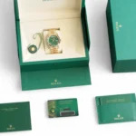 Rolex Day Date 228238 Money Green Dial 18k Gold Brand New 2025 full set with box and papers for sale at Calibre24 Luxury Watches Perth Australia 01