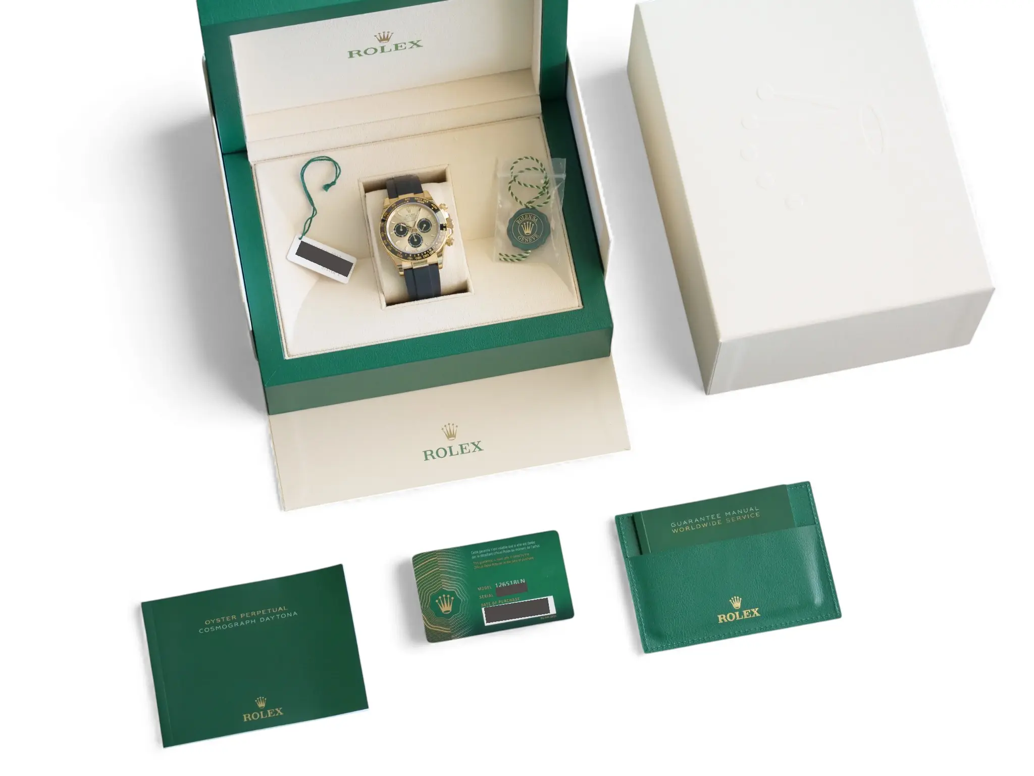 Rolex Daytona Pikachu 126518LN Yellow Golld Oyster Flex 2024 Mint Condition full set with box and papers for sale at Calibre24 Luxury Watches Perth Australia 01