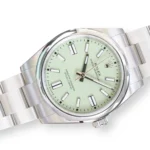 Rolex OP41 Pistachio 134300 2025 full set with box and papers for sale at Calibre24 Luxury Watches Perth Australia 14