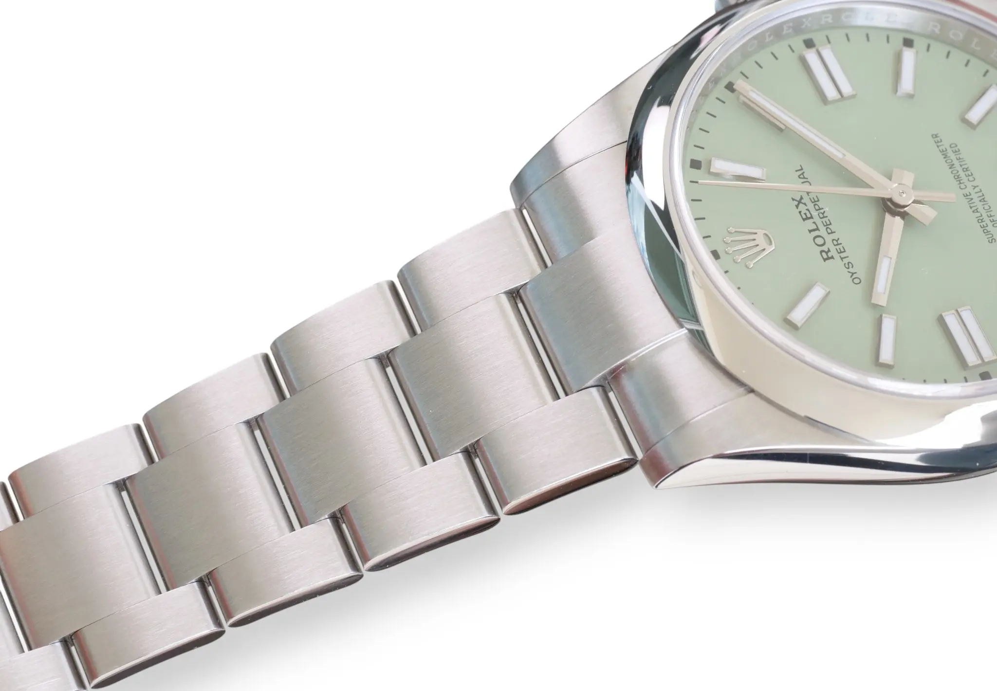 Rolex OP41 Pistachio 134300 2025 full set with box and papers for sale at Calibre24 Luxury Watches Perth Australia 14