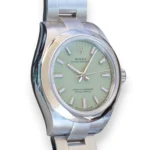 Rolex Oyster Perpetual 28 Pistachio Dial 276200 OP28 Brand New 2025 full set with box and papers for sale at Calibre24 Luxury Watches Perth Australia