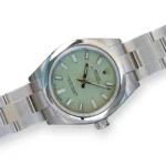 Rolex Oyster Perpetual 28 Pistachio Dial 276200 OP28 Brand New 2025 full set with box and papers for sale at Calibre24 Luxury Watches Perth Australia
