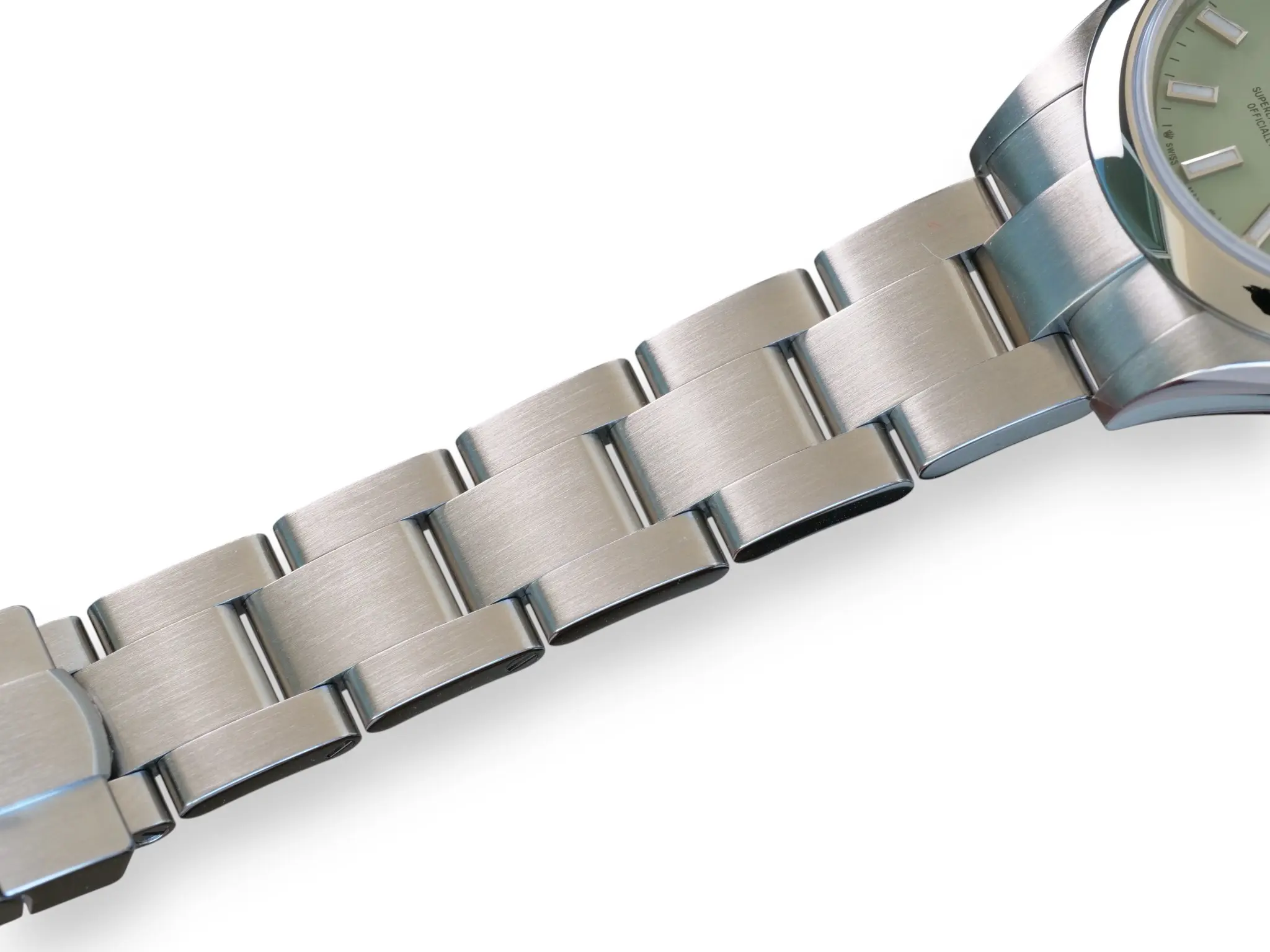 Rolex Oyster Perpetual 28 Pistachio Dial 276200 OP28 Brand New 2025 full set with box and papers for sale at Calibre24 Luxury Watches Perth Australia