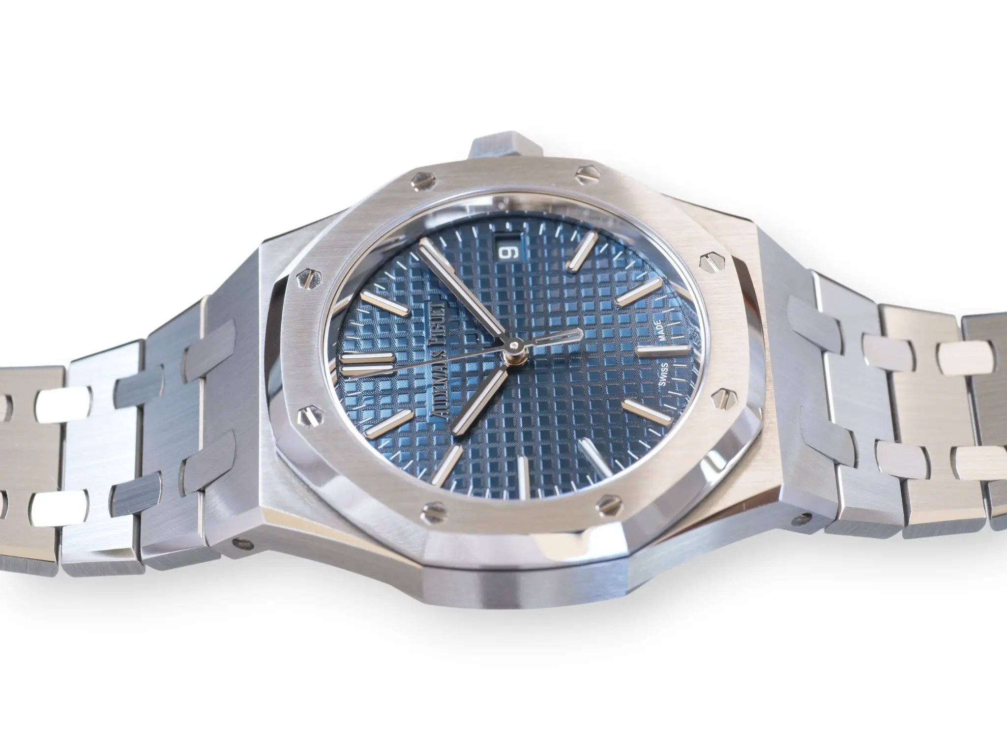 Audemars Piguet Royal Oak 15550ST Blue Dial 37mm 2024 Like-new condition full set with box and papers for sale at Calibre24 Luxury Watches Perth Australia