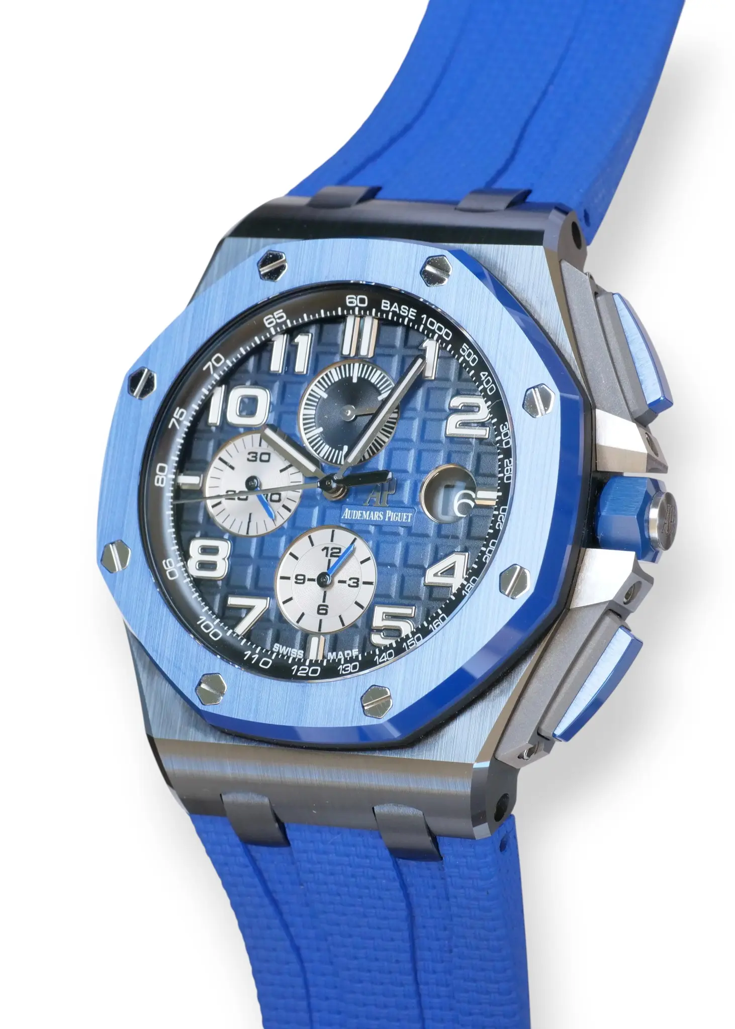 Audemars Piguet Royal Oak Offshore 26405CE Ceramic Smoked Blue 2021 Mint Condition full set with box and papers for sale at Calibre24 Luxury Watches Perth Australia