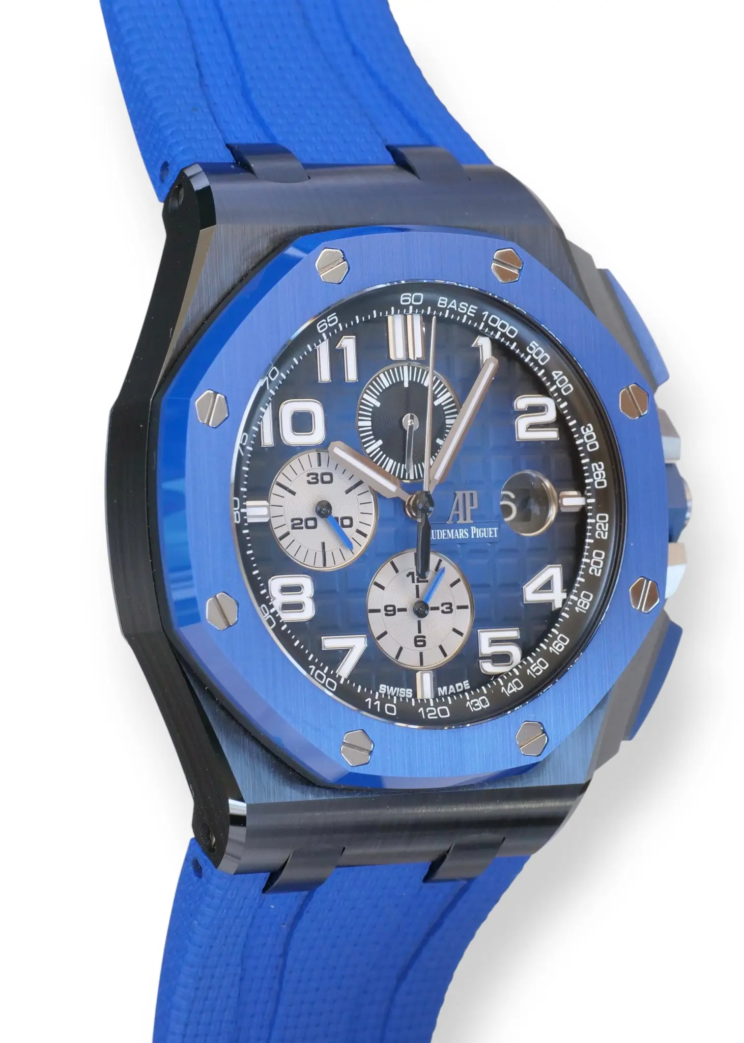 Audemars Piguet Royal Oak Offshore 26405CE Ceramic Smoked Blue 2021 Mint Condition full set with box and papers for sale at Calibre24 Luxury Watches Perth Australia
