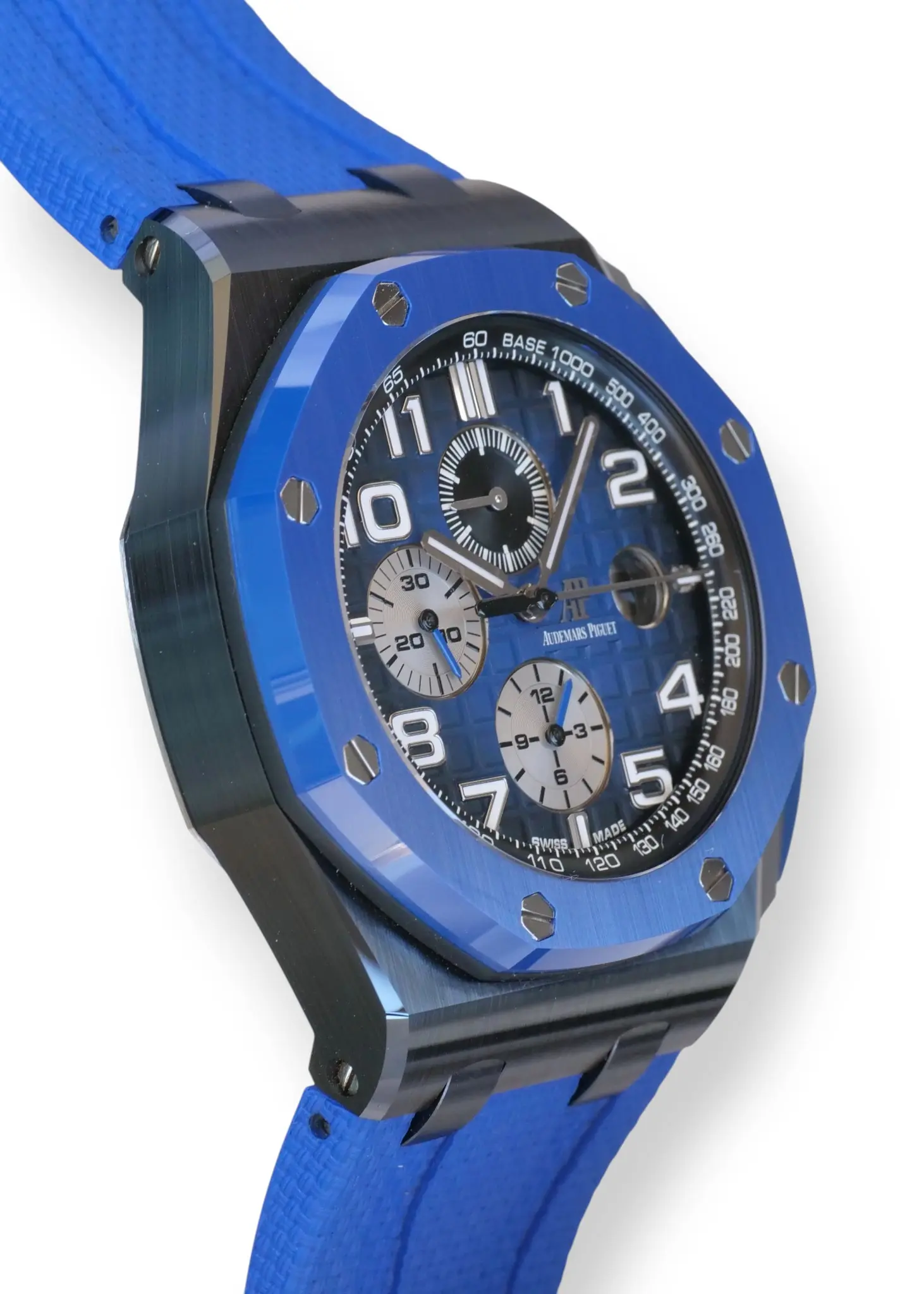 Audemars Piguet Royal Oak Offshore 26405CE Ceramic Smoked Blue 2021 Mint Condition full set with box and papers for sale at Calibre24 Luxury Watches Perth Australia