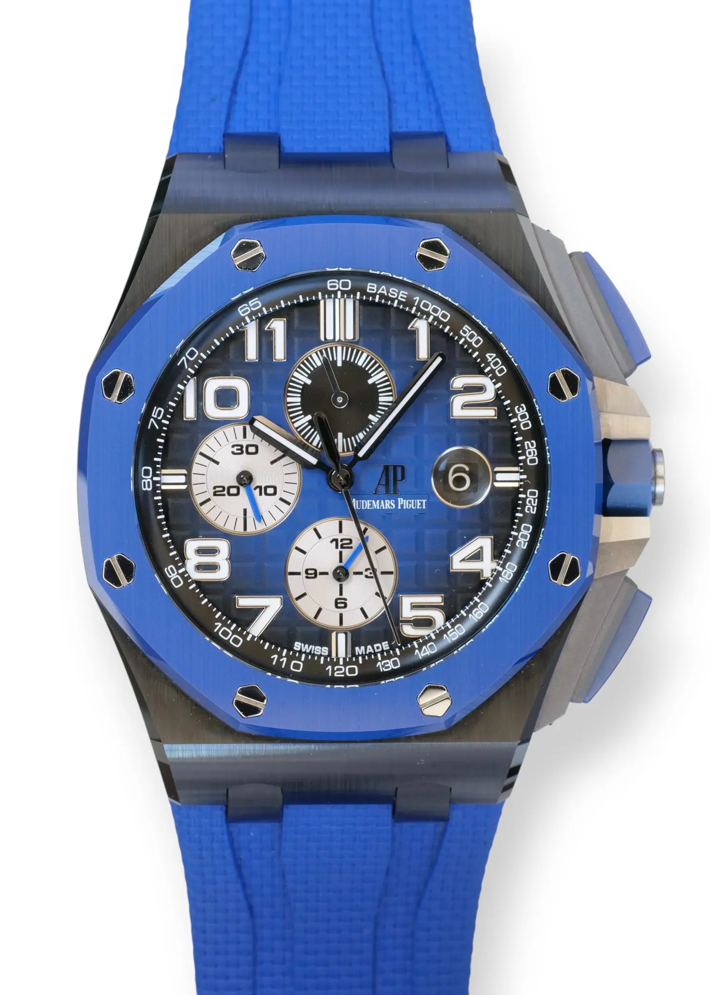 Audemars Piguet Royal Oak Offshore Ceramic Smoked Blue Audemars Piguet Royal Oak Offshore 26405CE Ceramic Smoked Blue 2021 Mint Condition full set with box and papers for sale at Calibre24 Luxury Watches Perth Australia