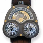 HM3 Poison Dart Frog MB&F HM03 Poison Dart Black Frog Hour Glass Limited Edition zirconium 2017 Excellent Condition Collectors full set with box and papers for sale at Calibre24 Luxury Watches Perth Australia