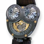 MB&F HM03 Poison Dart Black Frog Hour Glass Limited Edition zirconium 2017 Excellent Condition Collectors full set with box and papers for sale at Calibre24 Luxury Watches Perth Australia