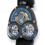 MB&F HM03 Poison Dart Black Frog Hour Glass Limited Edition zirconium 2017 Excellent Condition Collectors full set with box and papers for sale at Calibre24 Luxury Watches Perth Australia