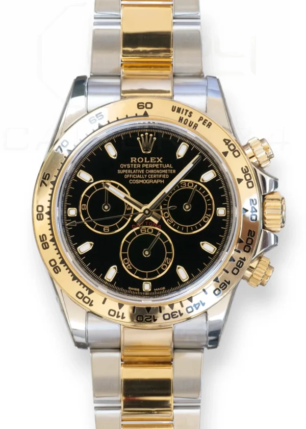 Rolex Cosmograph Daytona 116503 two tone Black Dial Excellent condition 2018 full set with box and papers for sale at Calibre24 Luxury Watches Perth Australia