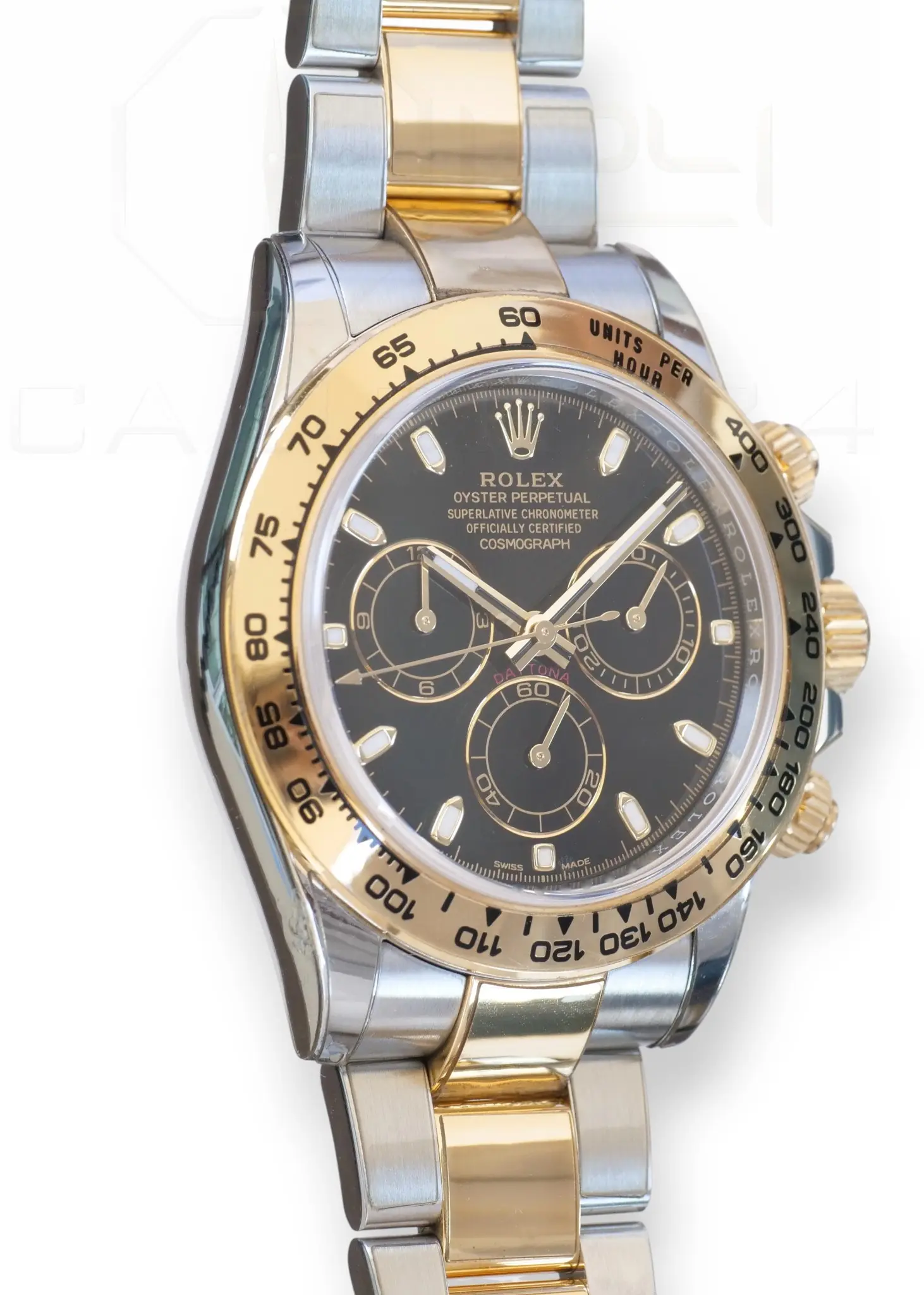 Rolex Cosmograph Daytona 116503 two tone Black Dial Excellent condition 2018 full set with box and papers for sale at Calibre24 Luxury Watches Perth Australia