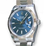 Rolex Datejust 36 Blue Dial Fluted Bezel Oyster Bracelet DJ36 126234 Brand New Factory Stickers 2025 model full set with box and papers for sale at Calibre24 Luxury Watches Perth Australia