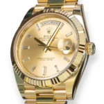 Rolex Day Date 40 Champagne 228238 Baguette dial 2023 New and unworn full set with box and papers for sale at Calibre24 Luxury Watches Perth Australia