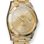 Rolex Day Date 40 Champagne 228238 Baguette dial 2023 New and unworn full set with box and papers for sale at Calibre24 Luxury Watches Perth Australia