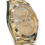Rolex Day Date 40 Champagne 228238 Baguette dial 2023 New and unworn full set with box and papers for sale at Calibre24 Luxury Watches Perth Australia
