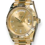Rolex Day Date 40 Champagne 228238 Baguette dial 2023 New and unworn full set with box and papers for sale at Calibre24 Luxury Watches Perth Australia