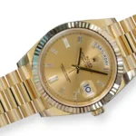 Rolex Day Date 40 Champagne 228238 Baguette dial 2023 New and unworn full set with box and papers for sale at Calibre24 Luxury Watches Perth Australia