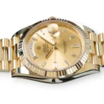 Rolex Day Date 40 Champagne 228238 Baguette dial 2023 New and unworn full set with box and papers for sale at Calibre24 Luxury Watches Perth Australia