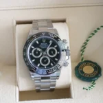 Rolex Cosmograph Daytona 116500LN Black Dial Mint Condition 2022 full set with box and papers for sale at Calibre24 Luxury Watches Perth Australia