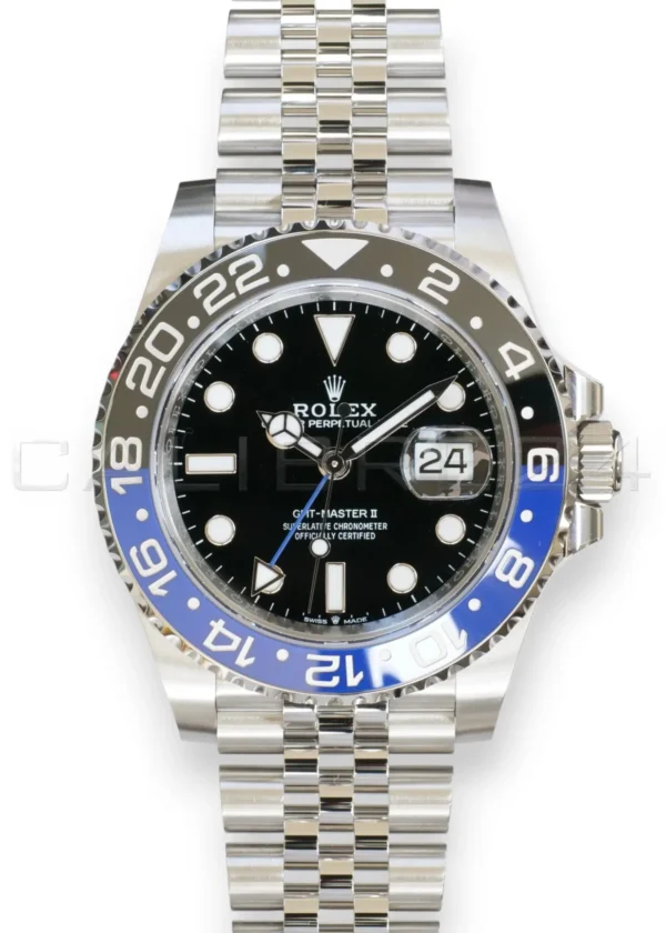 ROLEX GMT-MASTER II BATGIRL Rolex GMT Master II 126710BLNR Batgirl Jubilee Bracelet Brand New 2026 full set with Box and Papers available for sale at calibre24 Perth Australia