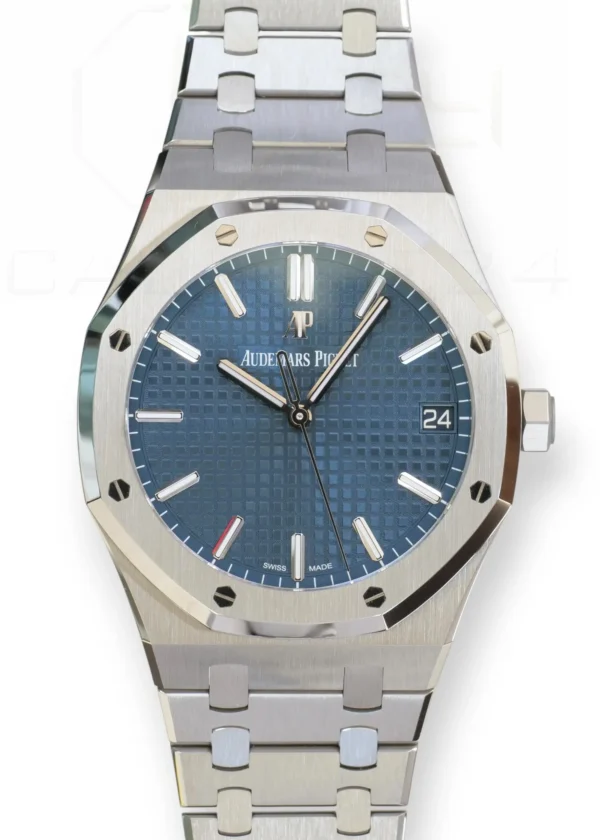 Audemars Piguet Royal Oak 41 blue dial15500ST Blue Dial Botutique Exclusive Dial Mint 2021 full set with box and papers available at Calibre24 Luxury Watches Perth Australia 18