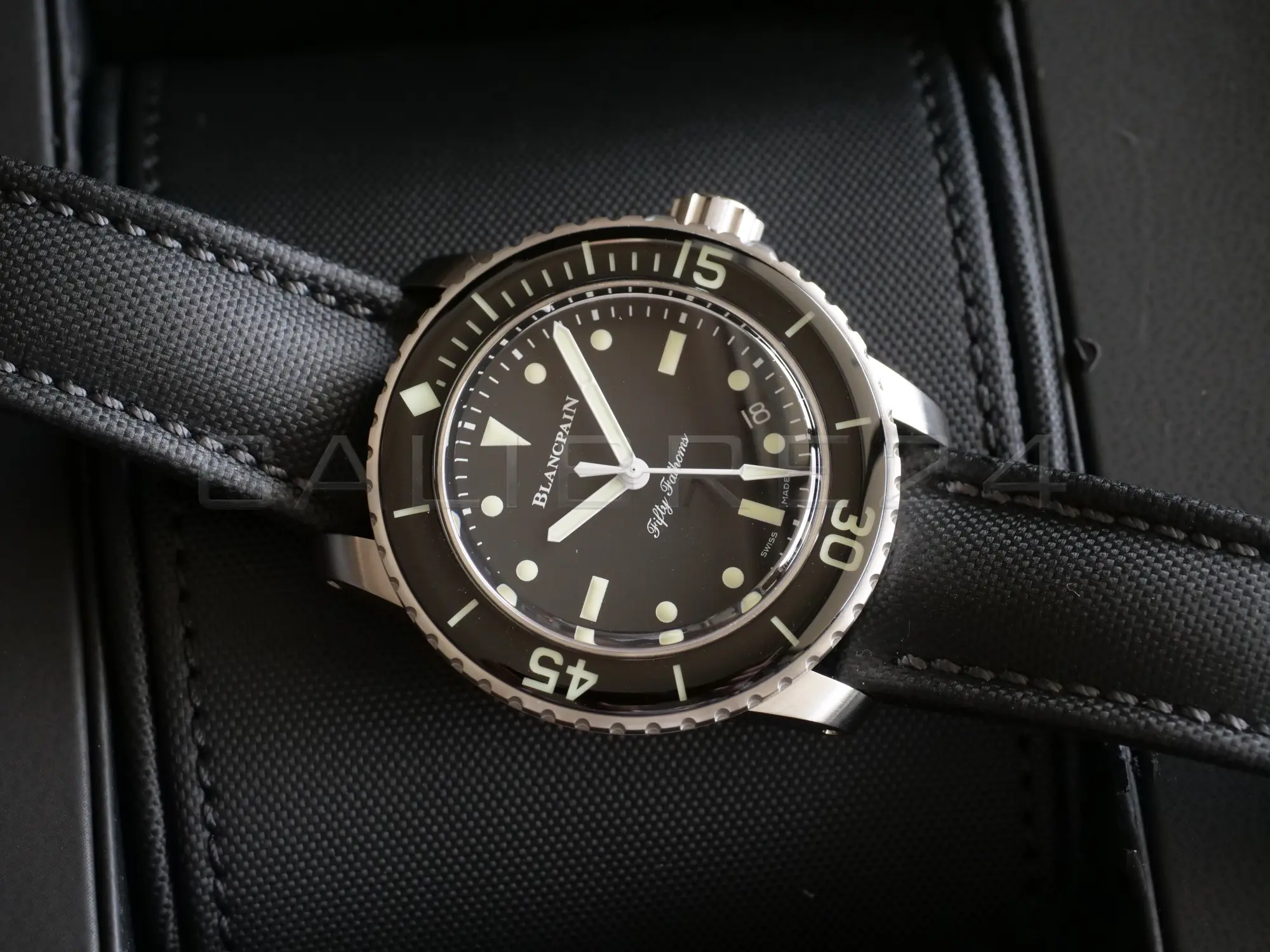 Blancpain Fifty Fathoms Nageurs de Combat model 5015E 1130 B52A Brand New Old Stock 2019 full set with box and papers available at Calibre24 Luxury Watches Perth Australia