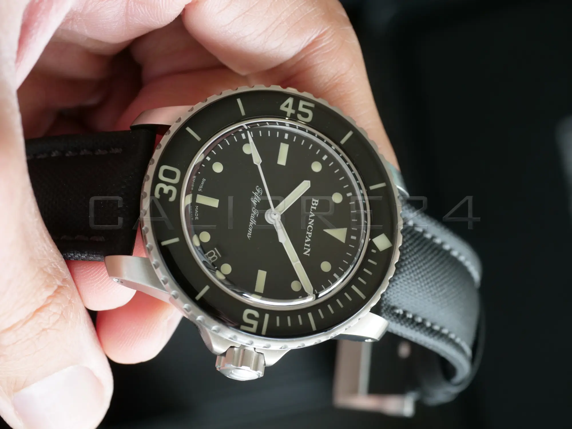 Blancpain Fifty Fathoms Nageurs de Combat model 5015E 1130 B52A Brand New Old Stock 2019 full set with box and papers available at Calibre24 Luxury Watches Perth Australia