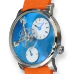 MB&F Legacy Machine lm101 stainless steel Blue Dial 2024 Excellent condition full set with box and papers available at Calibre24 Luxury Watches Perth Australia