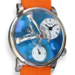 MB&F Legacy Machine lm101 stainless steel Blue Dial 2024 Excellent condition full set with box and papers available at Calibre24 Luxury Watches Perth Australia