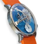 MB&F Legacy Machine lm101 stainless steel Blue Dial 2024 Excellent condition full set with box and papers available at Calibre24 Luxury Watches Perth Australia