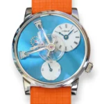 MB&F Legacy Machine lm101 stainless steel Blue Dial 2024 Excellent condition full set with box and papers available at Calibre24 Luxury Watches Perth Australia