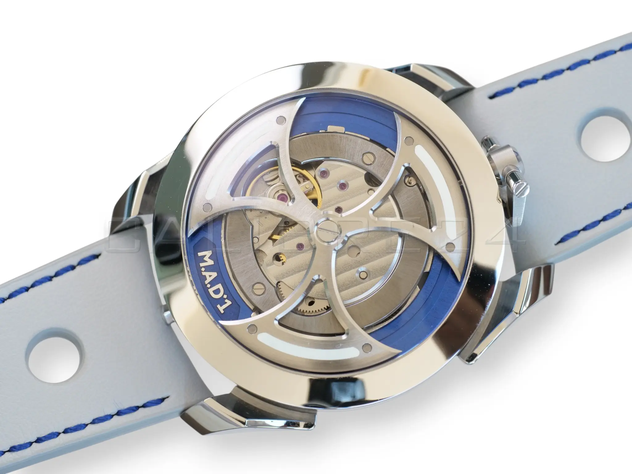 MB&F M.A.D.1 Blue Tribe & Family only version 2023 Mint Condition full set with box and papers available at Calibre24 Luxury Watches Perth Australia