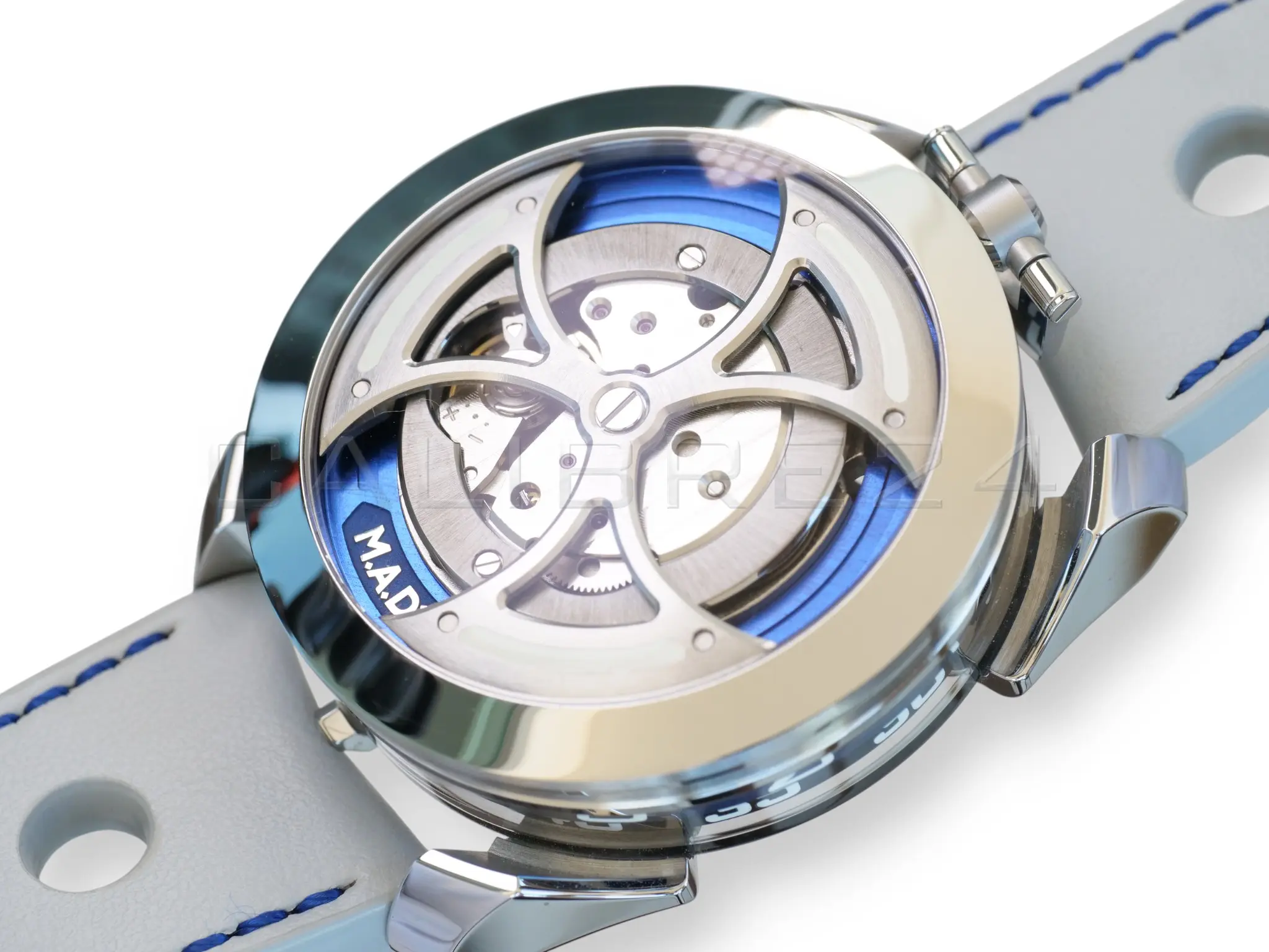 MB&F M.A.D.1 Blue Tribe & Family only version 2023 Mint Condition full set with box and papers available at Calibre24 Luxury Watches Perth Australia