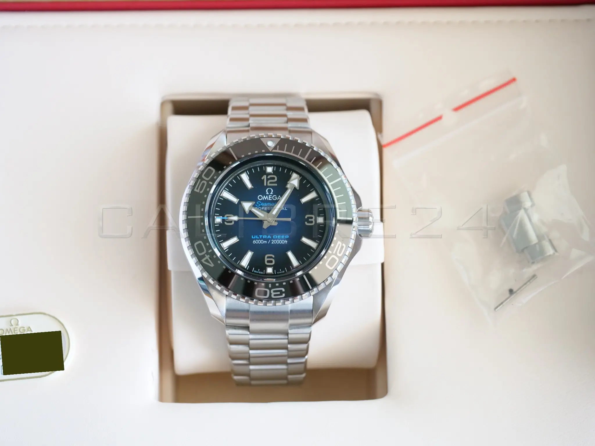 Omega Seamaster Planet Ocean 6000m Ultra Deep Brand New 2025 full set with box and papers available at Calibre24 Luxury Watches Perth Australia